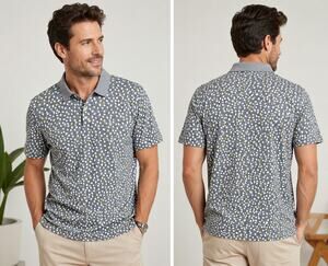 Original Penguin Polo XXL Lemon Print Gray Preppy Golf Dadcore Y2K Shirt